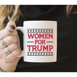 Women For Trump Pro Donald Trump 2024 Coffee Mug Republican Support Ceramic Cup